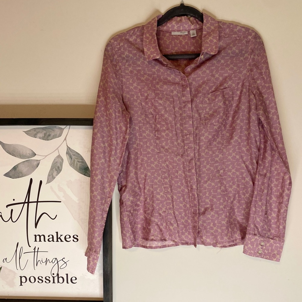 Halogen Button Up Blouse